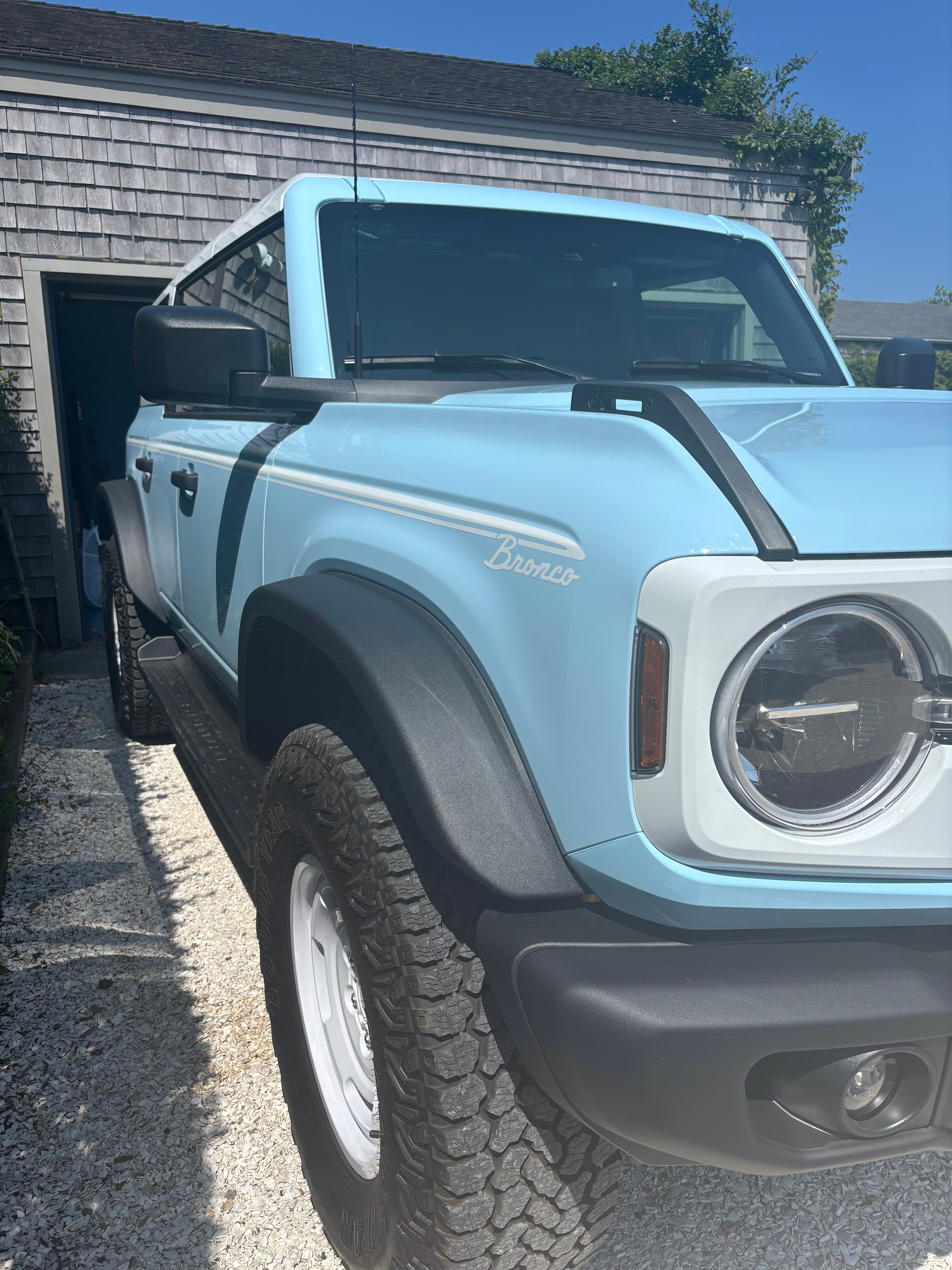 Ford Bronco with doors open showing interior access