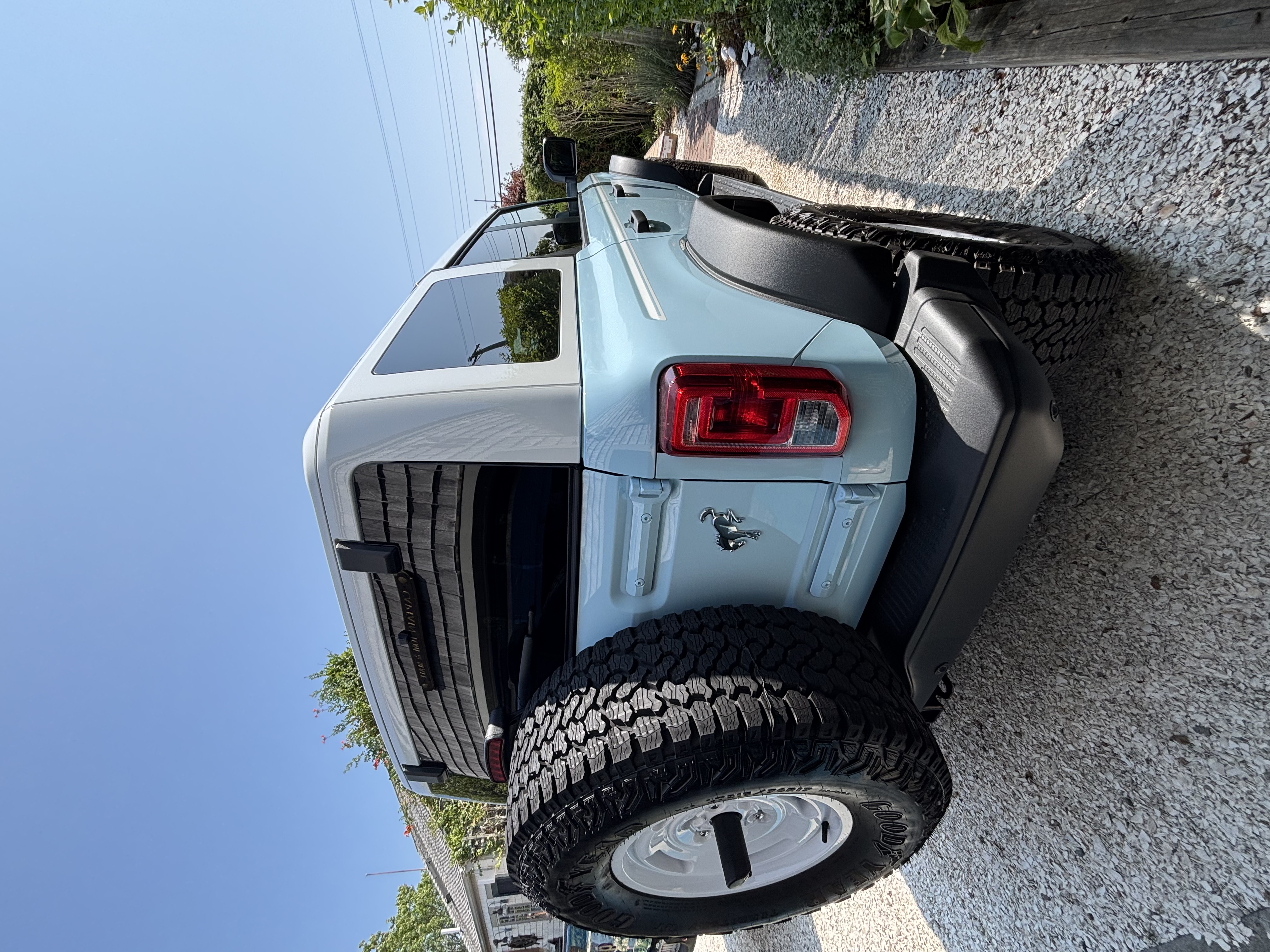 Ford Bronco rear view with spare tire